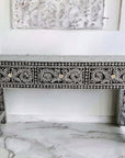 MOTHER OF PEARL OPULENT 3 DRAWER CONSOLE TABLE