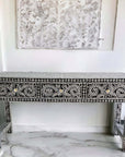 MOTHER OF PEARL OPULENT 3 DRAWER CONSOLE TABLE