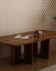 Oak Melamine Dining Table 6 Seater