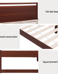 Artiss Bed Frame Double Size Wooden Walnut WITTON