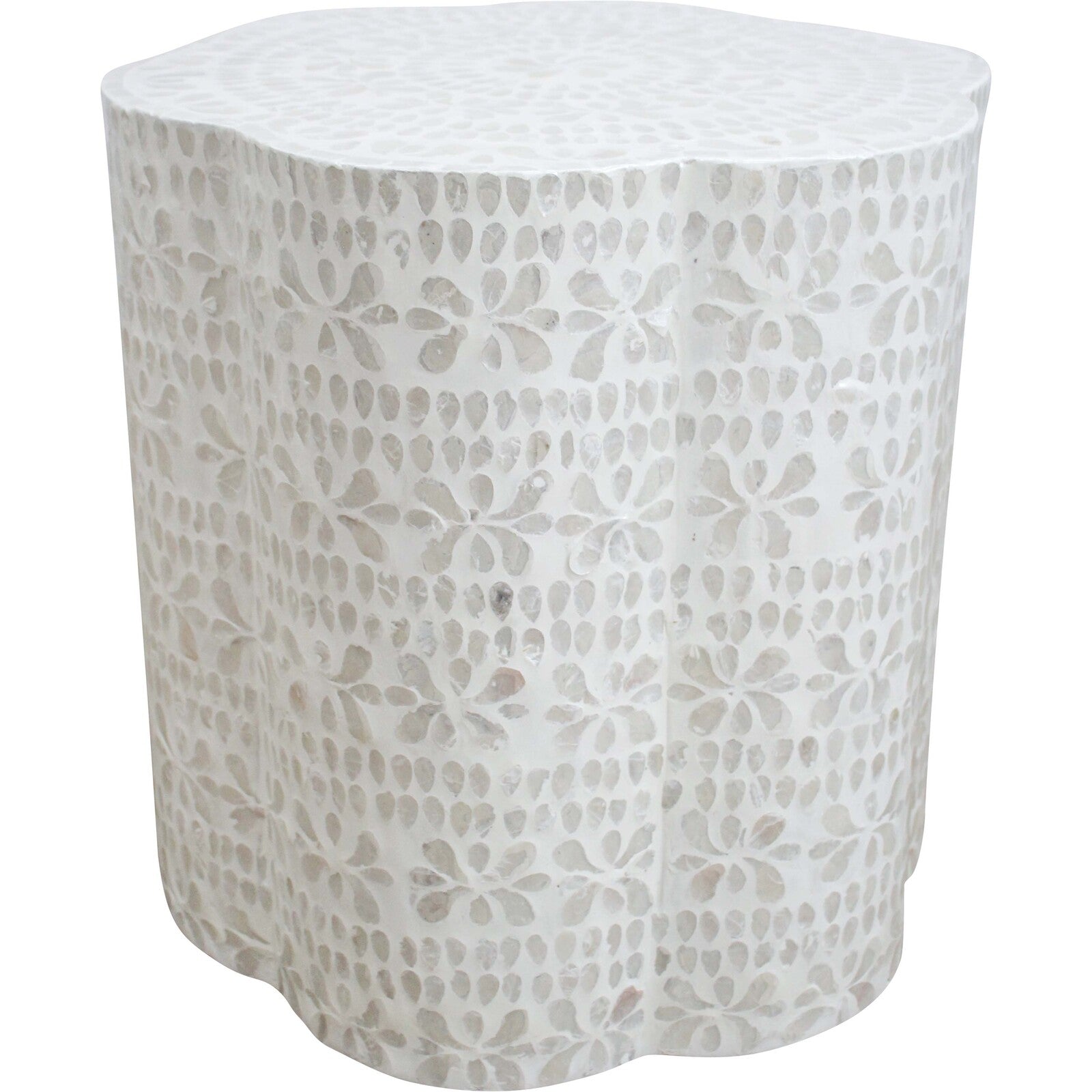 Capiz shell ivory side table 