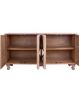 Natural Dahlia Floral Sideboard doors opened 