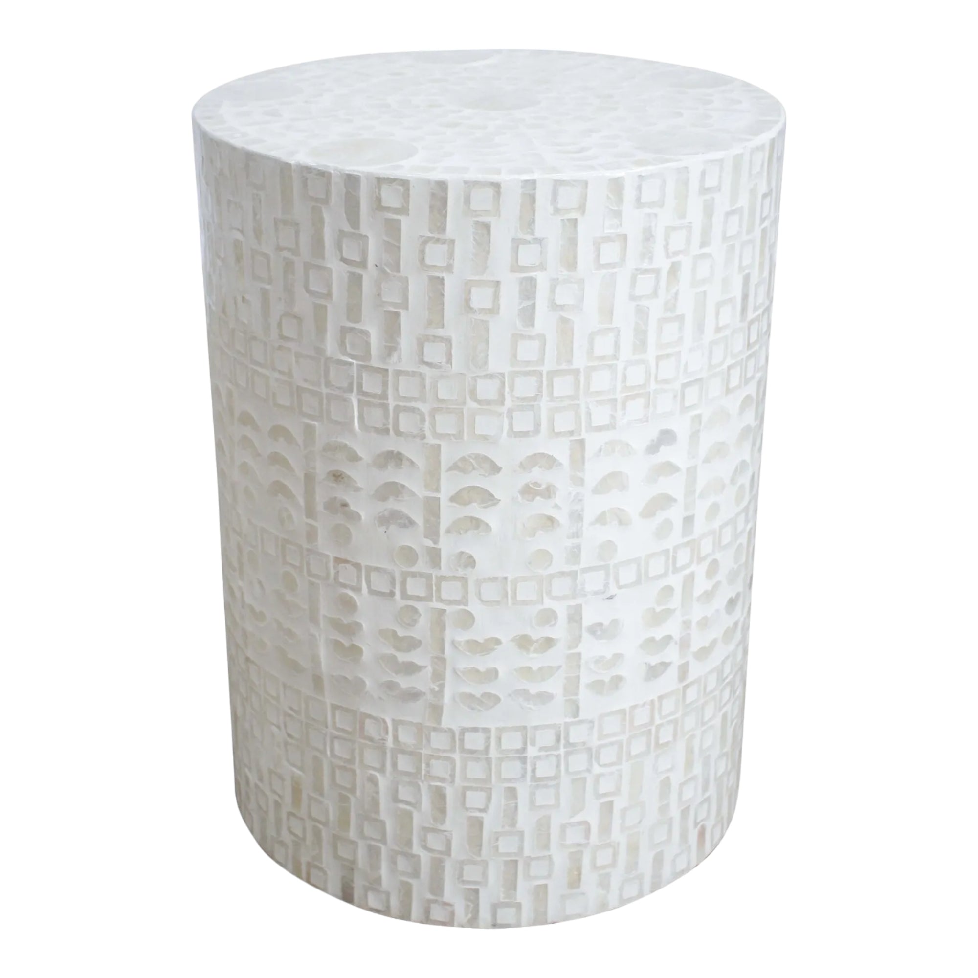 Ivory stool with patterns 
