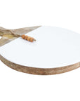 Round wood serving board 