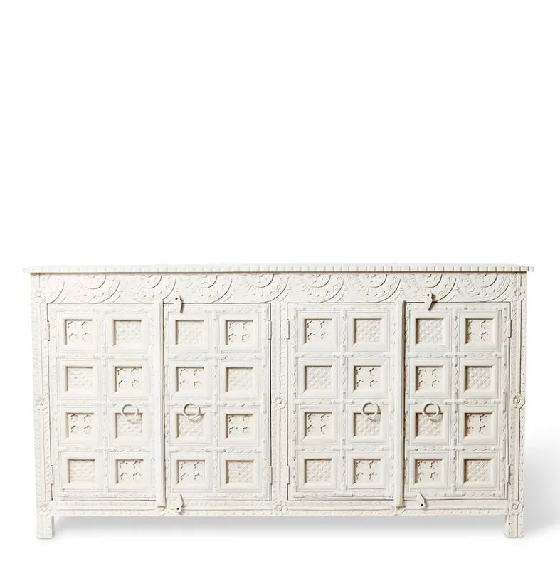 White indian style sideboard 