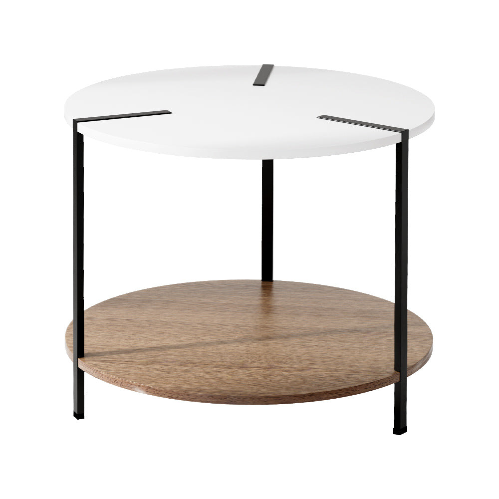 Cedric Coffee Table Side Table Round White