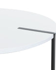 Cedric Coffee Table Side Table Round White