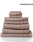 Royal Comfort Eden Egyptian Cotton 600GSM 8 Piece Luxury Bath Towels Set - Rose