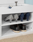 Padded Shoe Bench Lift Up Storage