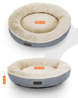 FEANDREA 55cm Dog Sofa Bed Round Shape Fabric Grey