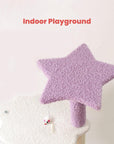 Floofi 61cm Galaxy Plush Scratching Post Cat Tree Pink Purple FI-CT-142-MM