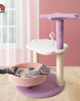 Floofi 61cm Galaxy Plush Scratching Post Cat Tree Pink Purple FI-CT-142-MM