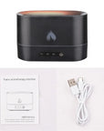 GOMINIMO Flame Humidifier Fire 250ml Black GO-AD-105-HGJ