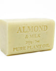 10x 200g Plant Oil Soap Almond and Milk Scent Pure Vegetable Base Bar Australian