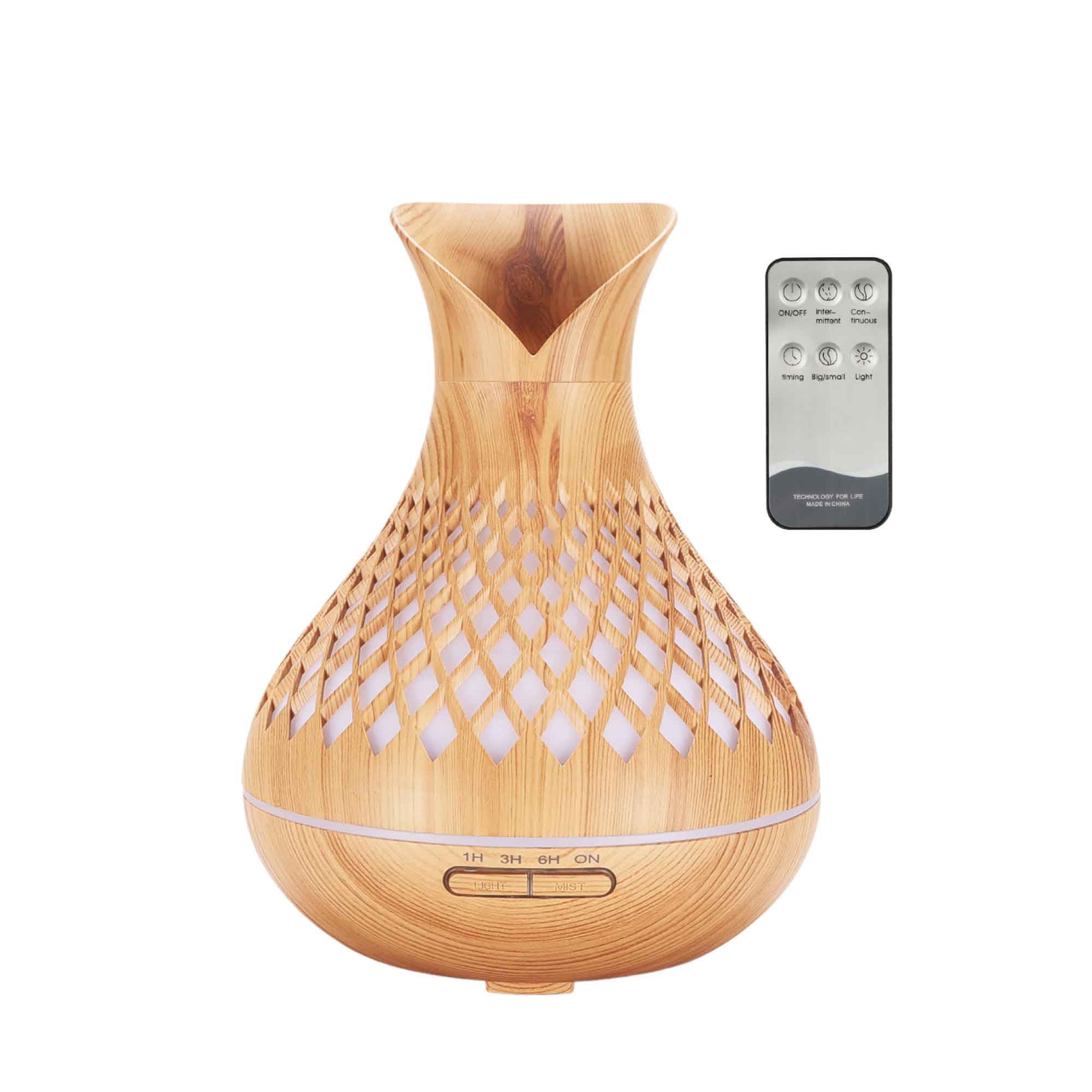 Woodgrain Essential oil diffuser and remote 