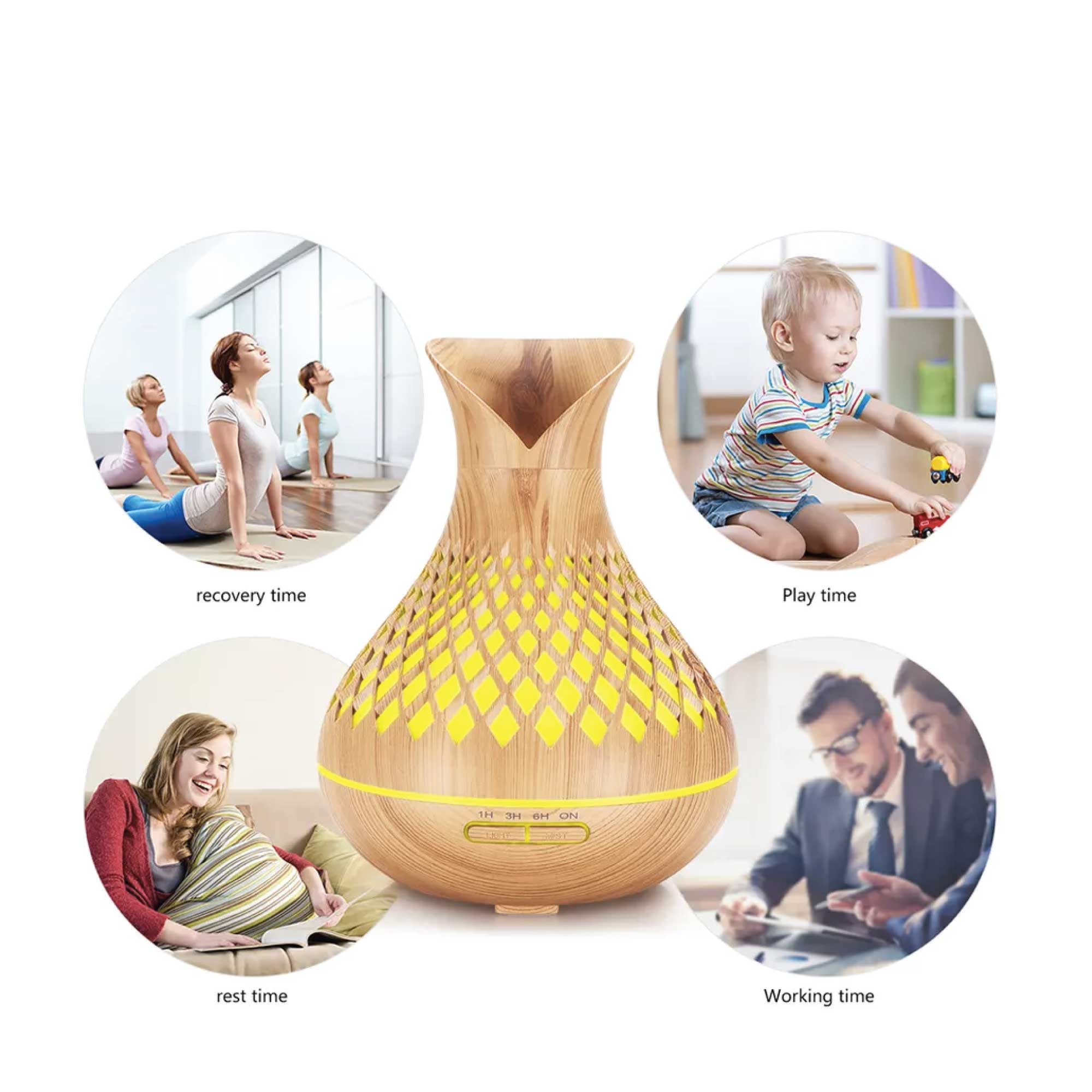 Woodgrain essential oil diffuser