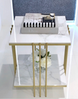 Interior Ave - Milano Gold Square Side Table