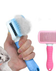 Pawfriends Pet Dog Cat Grooming Comb Brush Tool Gently Removes Loose Knots Mats Pink