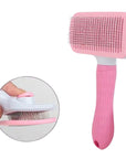 Pawfriends Pet Dog Cat Grooming Comb Brush Tool Gently Removes Loose Knots Mats Pink