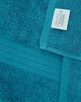 Linenland 4 Piece Cotton Bath Towels Set - Blue