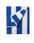 400GSM Cabana Stripe Cotton Polyester Beach Towel Blue
