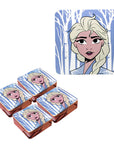 Caprice Frozen Elsa Set of 4 Cotton Licensed Magic Facewashers 30 x 30 cm