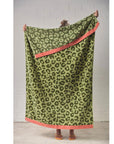 Bedding House Wildcat Green Cotton Velour Beach Towel