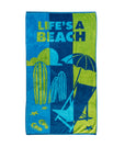 Rans Premium Cotton Jacquard Beach Towel Life's a Beach