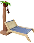 Wood coconut tree lounge chair cat bed dog bed cat scratching post toy pet nest