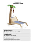 Wood coconut tree lounge chair cat bed dog bed cat scratching post toy pet nest