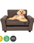 Pet Basic Pet Chair Bed Stylish Luxurious Sturdy Washable Fabric Brown 65cm